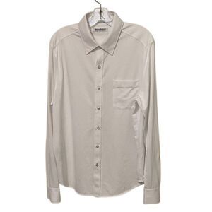 Tommy Bahama San Lucio White Stretch Knit Long Sleeve Shirt Men’s Size Large